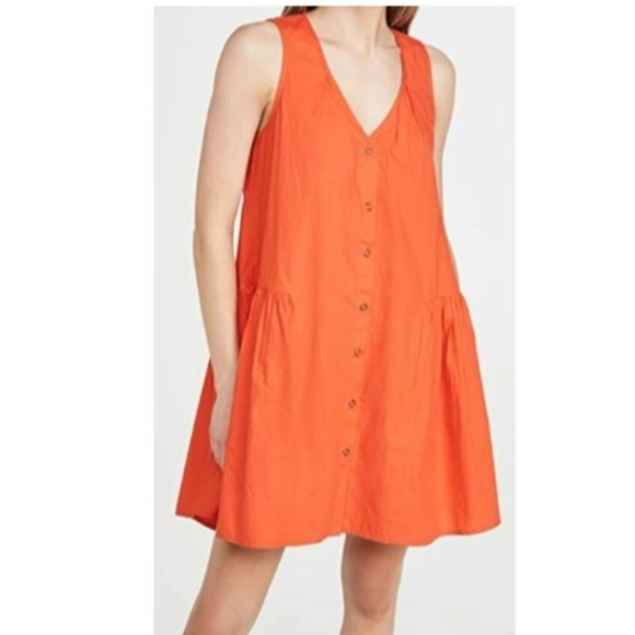 Apiece Apart Rosarito Mini Dress Women Casual Button Down Sleeveless Size Large - Picture 1 of 11